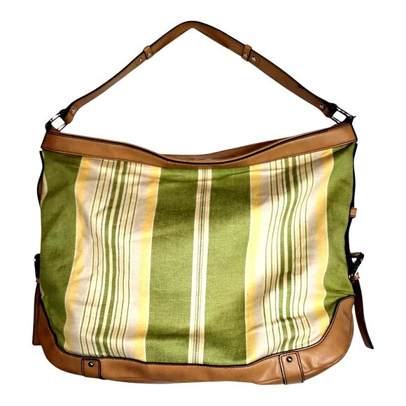 Etienne Privee Collection Cotton Canvas Double Handle Tote Purse Shoulder Bag LG - Picture 2 of 7